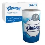 Kimberly-Clark Kleenex Standard-Toilettenpapierrollen 2-lagig, weiß, Rolle a 200 Blatt 1 Pack = 48 Rollen