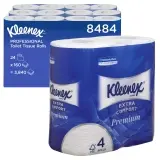 Kimberly-Clark Kleenex Standard-Toilettenpapierrollen, wattiert 4-lagig, weiß, Rolle a 160 Blatt 1 Pack = 24 Rollen