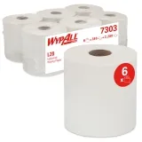 Kimberly-Clark WypAll L20 Industriewischtücher 2-lagig, 38 x 18,3 cm, weiß, Rolle a 380 Blatt 1 Pack = 6 Rollen