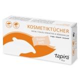 tapira Kosmetiktuch PLUS 2-lagig, hochweiß, Zellstoff, 1 Box = 100 Tücher 1 Karton = 40 Boxen