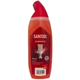 SOLUTION SANISOL WC-Reiniger Gel entfernt Kalkablagerungen 750 ml Flasche