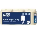 TORK Standard-Papierwischtücher mit Innenabrollung 1-lagig, gelb, Rolle a 300 m 1 Pack = 6 Rollen