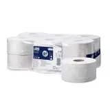 TORK Mini Jumbo Toilettenpapier 2-lagig, weiß, Rolle a 180 m 1 Pack = 12 Rollen