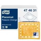 TORK Tischset 1-lagig, 30 x 42 cm, Palazzo Orange, geprägt 1 Karton = 5 x 500 Stück