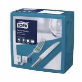 TORK Dinnerservietten 2-lagig, 19,8 x 19,5 cm, blaugrün, geprägt 1 Karton = 12 x 150 Stück