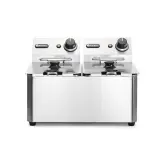 HENDI Friteuse Kitchen Line - 2 x 4 l, Kitchen Line 8 l, 230V / 6000W 470 x 380 x 315 mm 