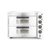 HENDI Doppeldeck-Pizzaofen 3000W Silber 230V / 3000W 580 x 560 x 435 mm  