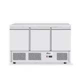 HENDI Kühltisch dreitürig Kitchen Line 380 l, Arktic 230V / 220W 1375 x 700 x 89  