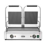 HENDI Kontaktgrill - Doppelversion oben gerillt unten glatt 230V / 3600W 570 x 395 x 510 mm 