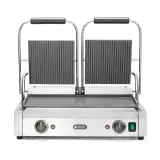 HENDI Kontaktgrill - Doppelversion oben gerillt unten glatt 230V / 3600W 570 x 395 x 510 mm 