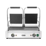 HENDI Kontaktgrill - Doppelversion halb glatt halb gerillt 230V / 3600W 575 x 430 x 510 mm 