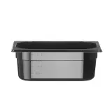 HENDI Gastronorm-Behälter 1/4 Profi Line GN 1/4 2,8 l, Schwarz 265 x 162 x 100 mm 