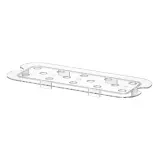 HENDI Perforiertes Abtropfgitter für Gastronorm-Behälter aus Polycarbonat Profi Line, GN 1/3, Transparent, 266 x 116 mm 