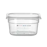 HENDI Gastronorm-Behälter 1/6 GN 1/6 1,6 l, Transparent 176 x 162 x 100 mm  