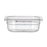 HENDI Gastronorm-Behälter 1/9 GN 1/9 0,6 l, Transparent 176 x 108 x 65 mm  