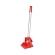 Haug Kehrgarnitur Futura mit langem Stahlstiel 26 cm weich rot