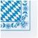 Duni Zelltuch Servietten 3-lagig, 33 x 33 cm, 1/4 Falz, Bayrische Raute 1 Karton = 10 x 50 Stück