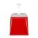 HENDI Pump-Saucenspender 2,5 l, Rot 230 x 210 x 327 mm