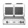 HENDI Kontaktgrill - Doppelversion oben gerillt unten glatt 230V / 3600W 570 x 395 x 510 mm 