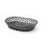 HENDI Körbe mit gewebtem Rand oval Schwarz 320 x 230 x 55 mm