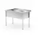 HENDI Einzelspültisch - geschweißt Tiefe 700 mm Becken 300 mm Profi Line 800 x 700 x 850 mm 