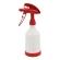 DE WITTE 2-Way Sprühflasche Tex Spray Sprühkopf  360° + Flasche Inhalt 500 ml rot
