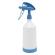 DE WITTE 2-Way Sprühflasche Tex Spray Sprühkopf  360° + Flasche Inhalt 1 Liter blau