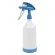 DE WITTE 2-Way Sprühflasche Tex Spray Sprühkopf  360° + Flasche Inhalt 1 Liter blau