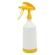 DE WITTE 2-Way Sprühflasche Tex Spray Sprühkopf  360° + Flasche Inhalt 1 Liter gelb