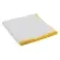 DE WITTE Recycled Soft 83% naturfarbig 38 x 38 cm, Rand gelb 1 Pack = 5 Tücher