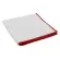 DE WITTE Recycled Soft 83% naturfarbig 38 x 38 cm, Rand rot 1 Pack = 5 Tücher