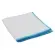 DE WITTE Recycled Soft 83% naturfarbig 38 x 38 cm, Rand blau 1 Pack = 5 Tücher