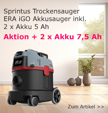 Staubsauger Sprintus Era iGo + 2 ZUsatzakkus + Schnellladegerät